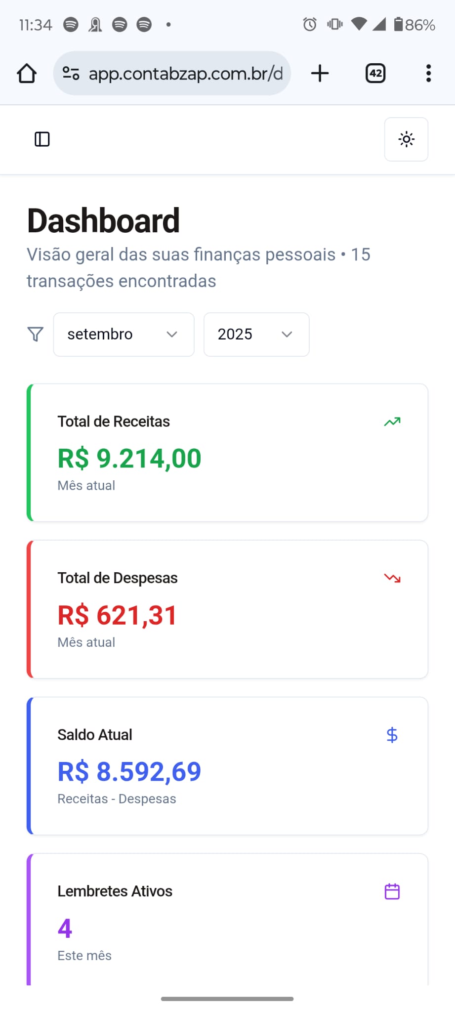 Controlar orçamento no WhatsApp